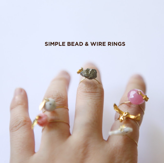hello, whimsy. TUTORIAL SIMPLE BEAD AND WIRE RINGS