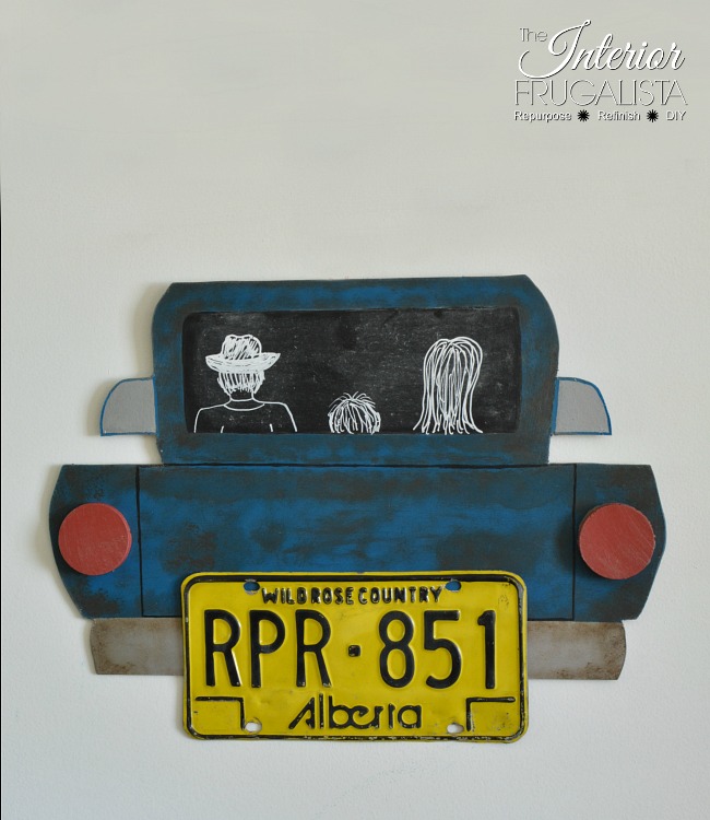 DIY License Plate Wall Art For Child's Room