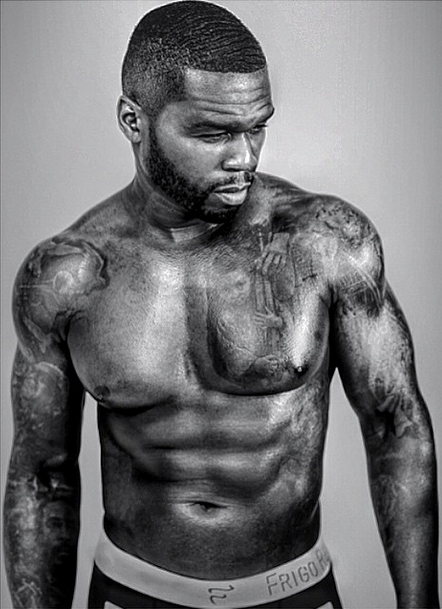 Sip On This...: Damn Zaddy!!! 50 Cent is Half Naked for New Underwear Line Frigo