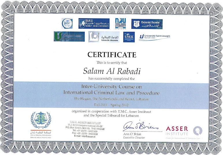 CERTIFICATE THIS IS TO CERTIFY THAT SALAM AL RABADI