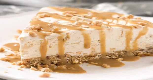 Skinny Toffee Caramel Ice Cream Cake With Oatmeal Cookie Crust Recipe Skinny Toffee Caramel Ice Cream Cake With Oatmeal Cookie Crust Recipe