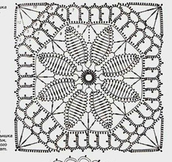 Patterns and motifs: Crocheted motif no. 1540