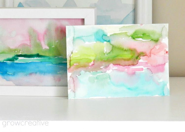 mini abstract watercolors by Elise Engh
