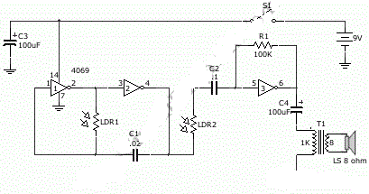 Optical Theremin Circuit Diagram | Super Circuit Diagram