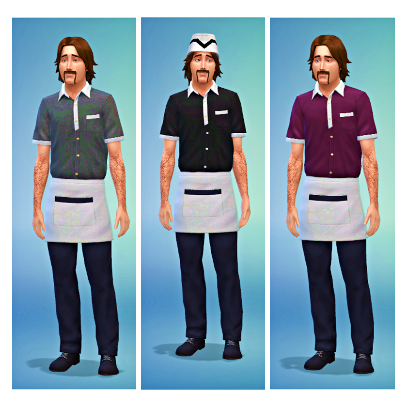 Aramark Diner Uniform Recolors by SimDoughnut