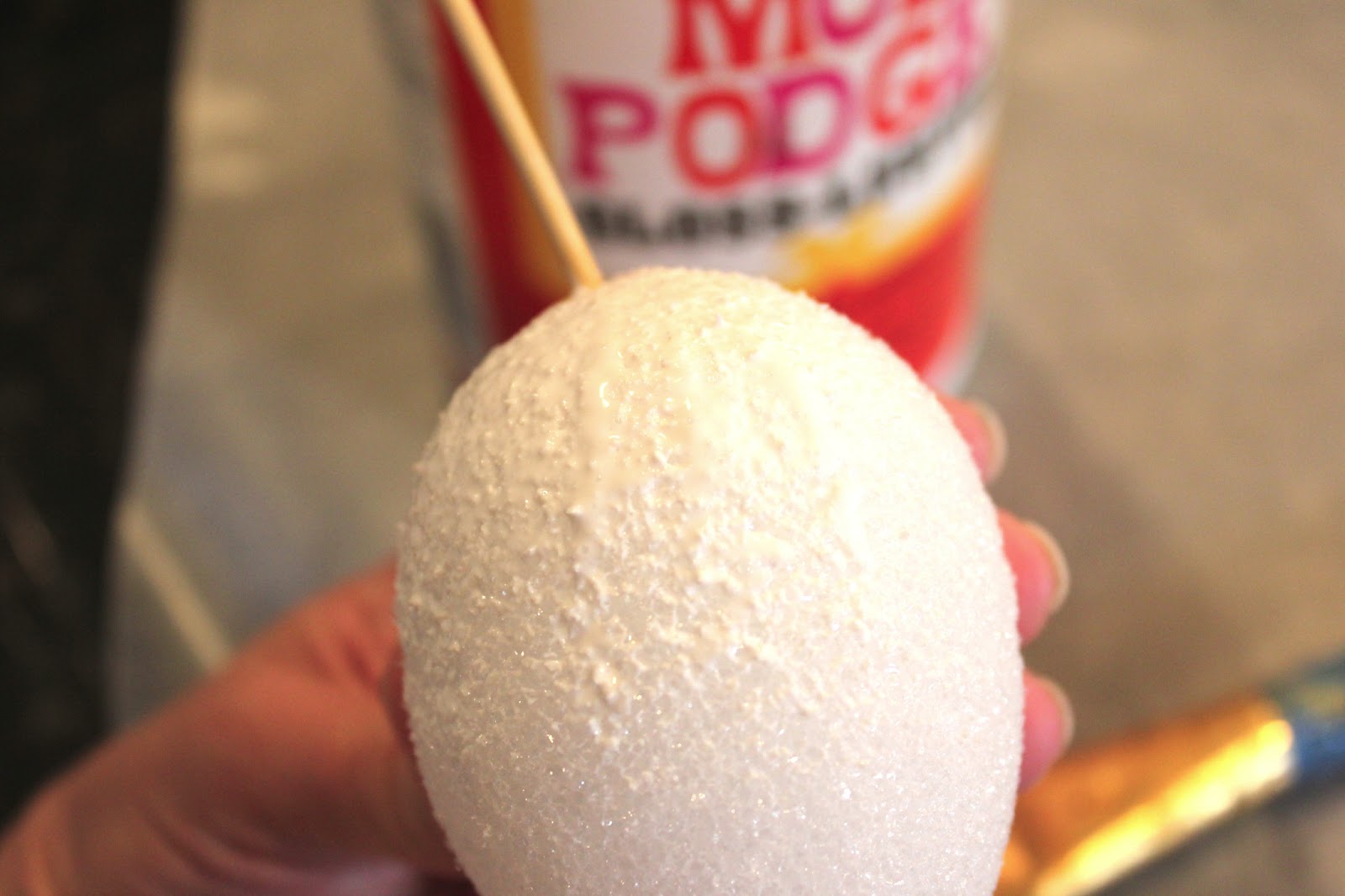 Cathie Filian DIY Glitter Easter Eggs with Mod Podge