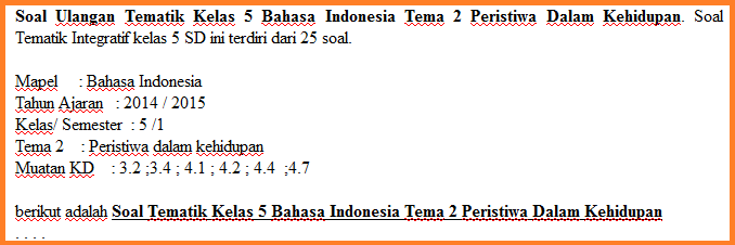 Kumpulan Soal UTS Tematik Kelas 5 Kurikulum 2013 Contoh Soal Kurikulum 2013 Kumpulan Soal UTS Tematik Kelas 5 Kurikulum 2013 Contoh Soal Kurikulum 2013
