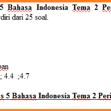 Kunci Rahasia Soal Ulangan Pelajaran Mtk Tematik Semester Kelas 5 Sd Pembahasan Tema 1 2 3 4 5 6