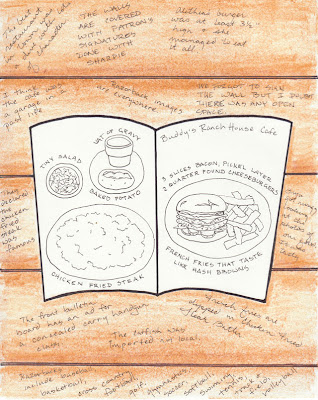 Restaurant Near Crater Of Diamonds State Park Travel Journal Drawing