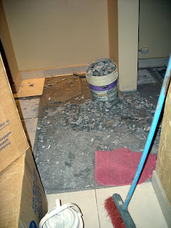 busting out concrete floor