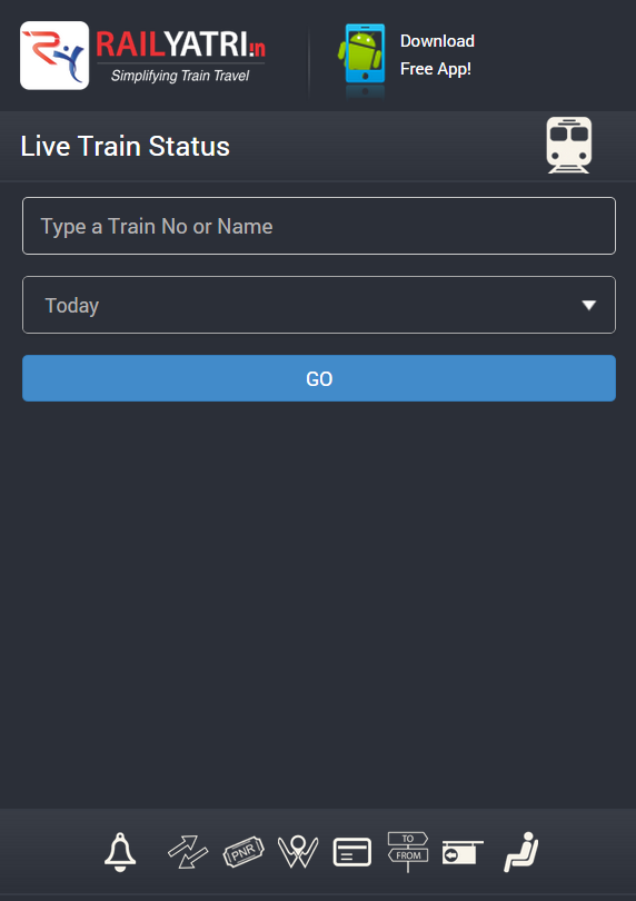 Live Train Status on mobile Train running status