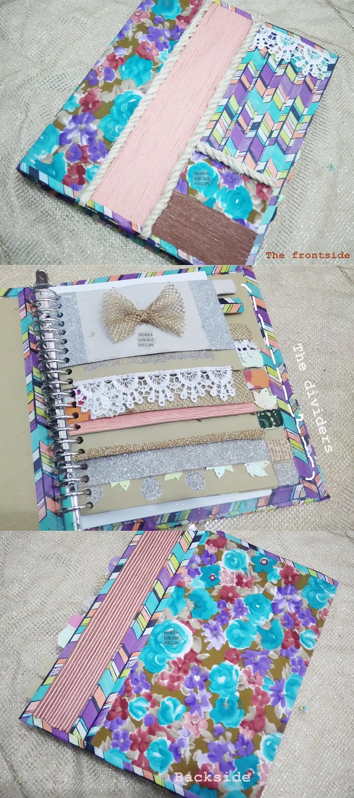 DIY Vintage Binder with Divider (Redesign Old Binder) Vier