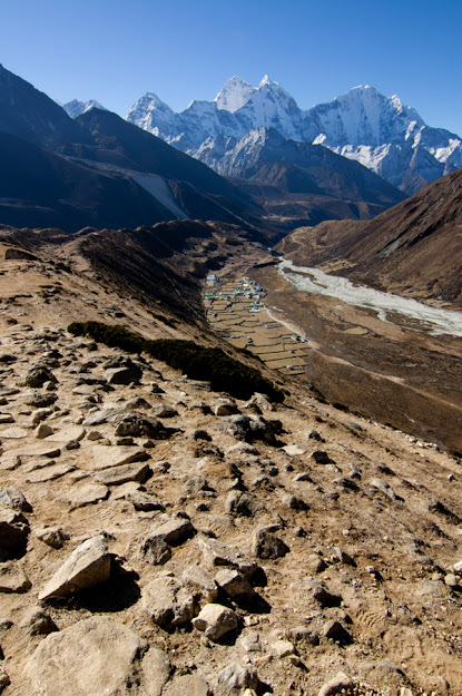 Pheriche as viewed on the way to Dhugla Pheriche as viewed on the way to Dhugla