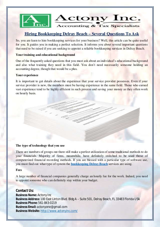 Actonyinc Tax Consultation and Services Provider in Boynton Beach Know