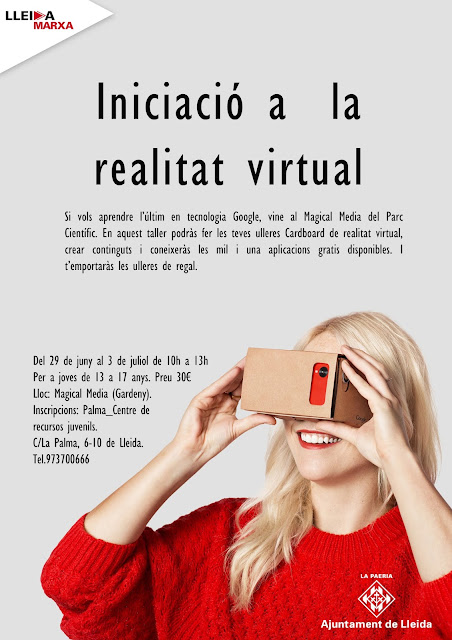 No us perdeu el taller de Realitat Virtual que farem a #lleida en breus dies #virtualreality