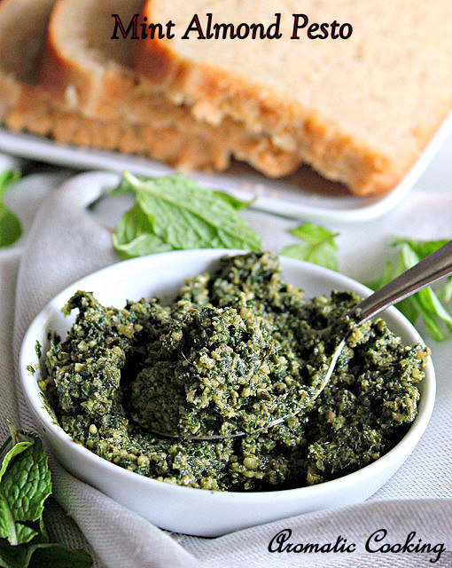 Aromatic Cooking Mint Almond Pesto