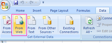 Excel Web Query: How to create Excel Web Query