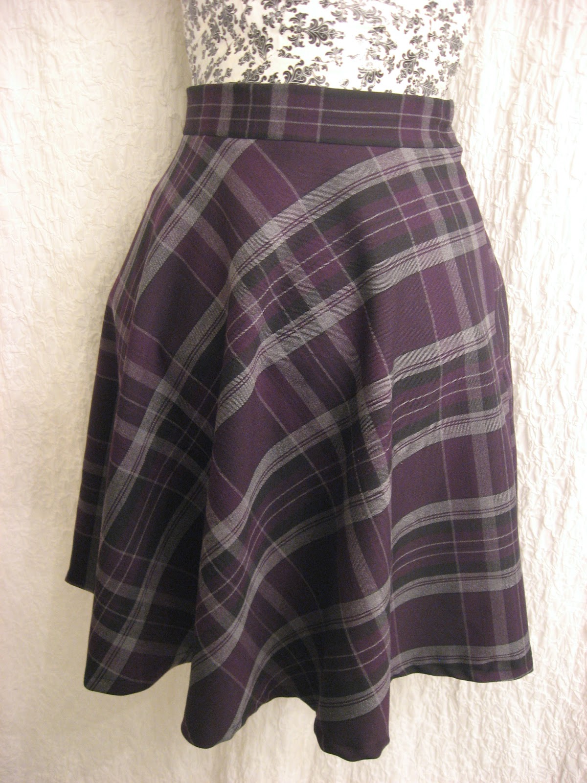 Plaid Half Circle Skirt