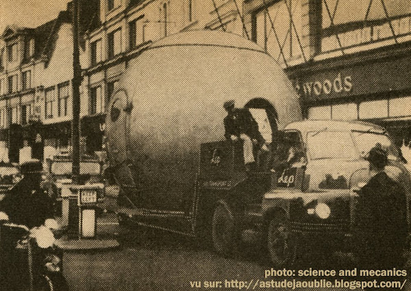 Kugelhaus / maison boule.  Constructeur: Johann Wilhelm Ludowici  photos tirées de "Science and Mecanics" - Janvier 1961