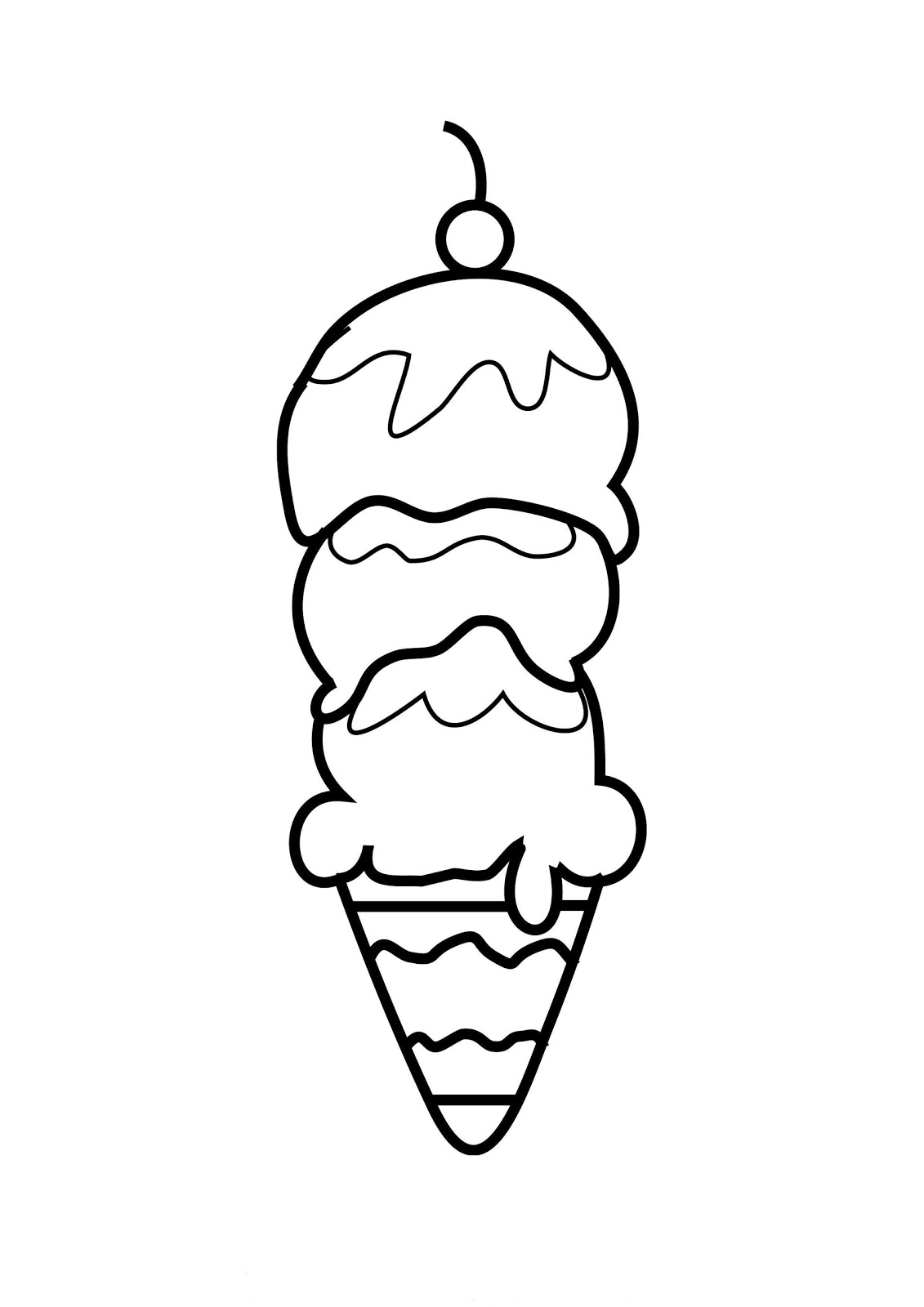 Download Ice Cream Cone Coloring Page Pictures - Coloring Page For Kids