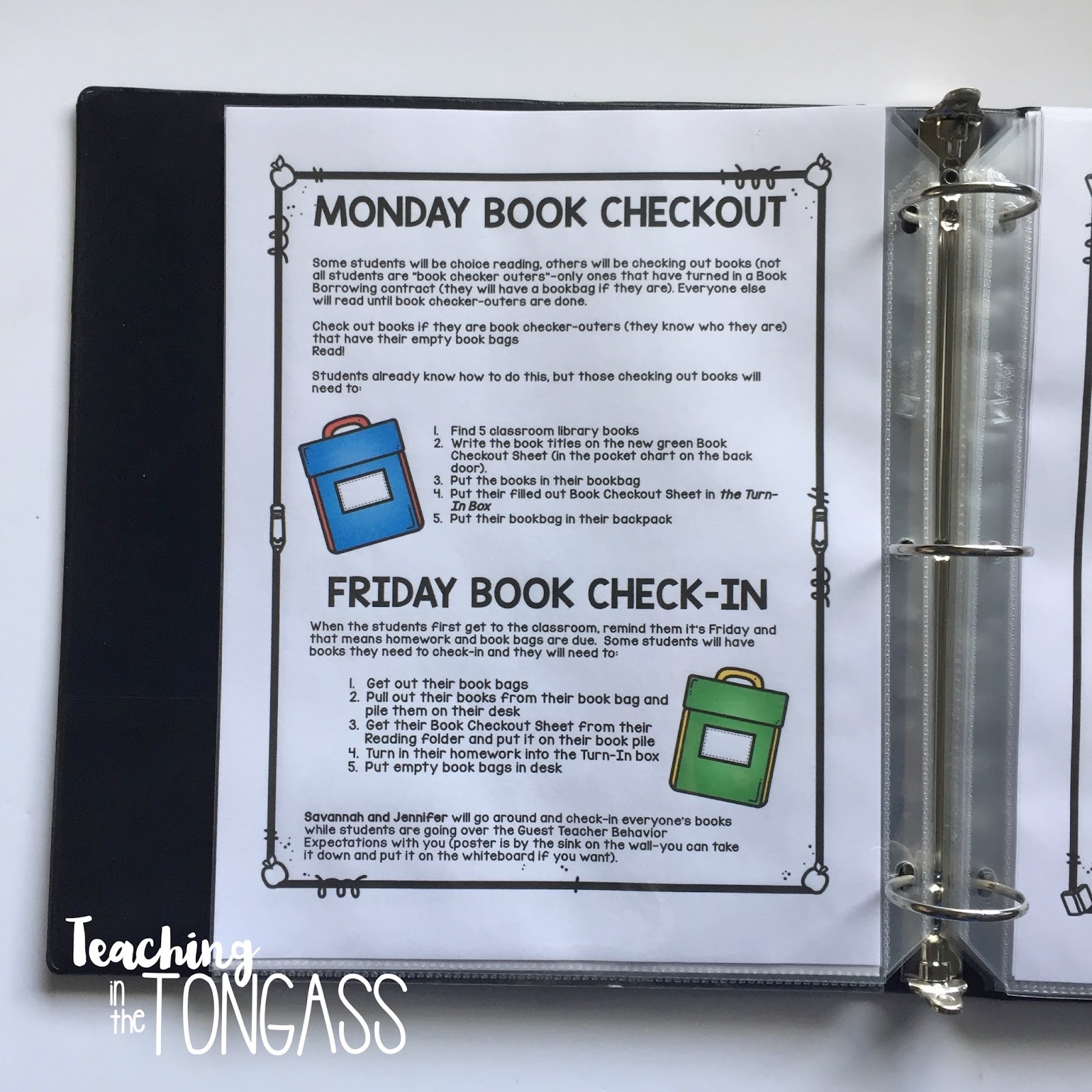 Substitute Binder Ideas Teaching in the Tongass