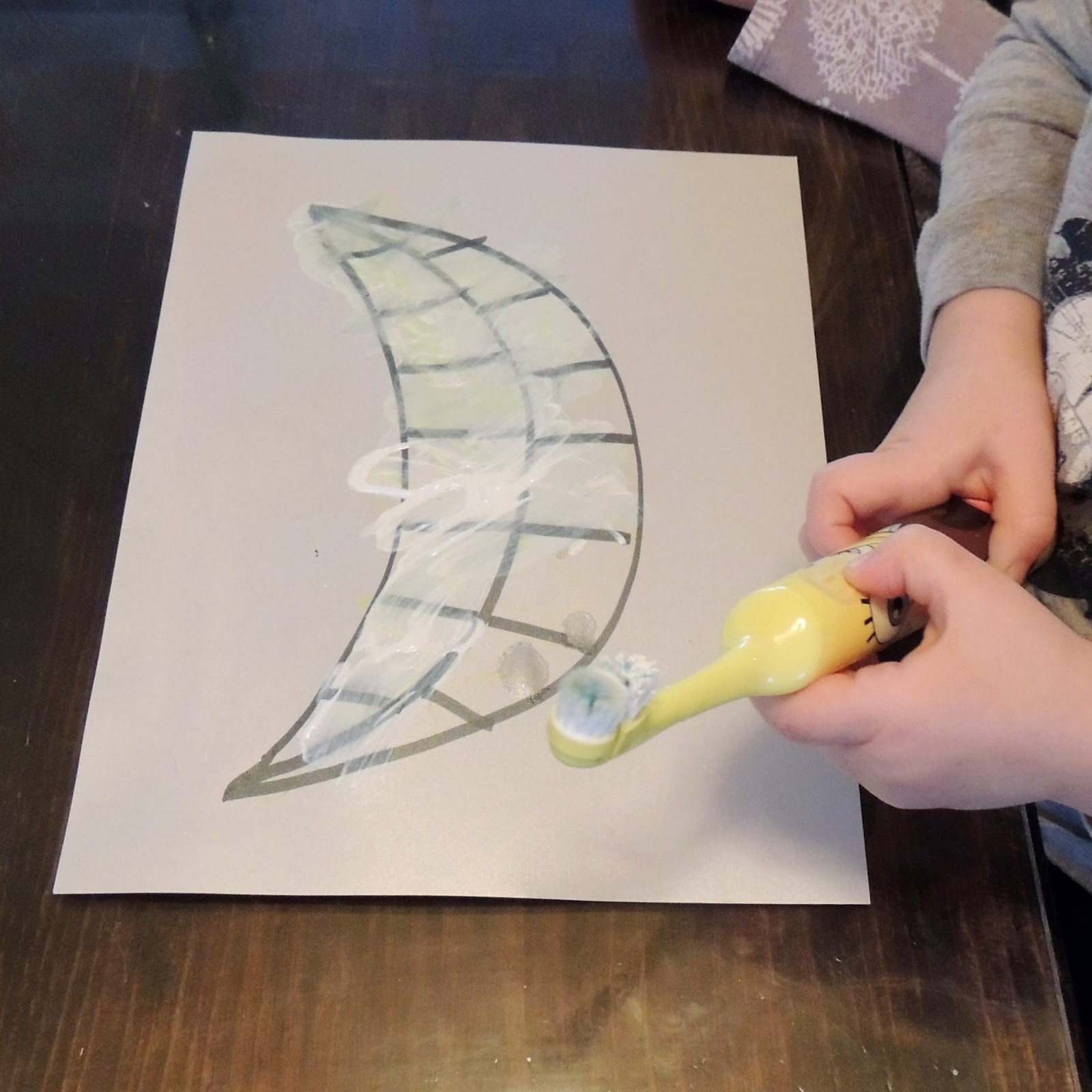 Let's Play Today! by Auntie J Toothbrush Painting