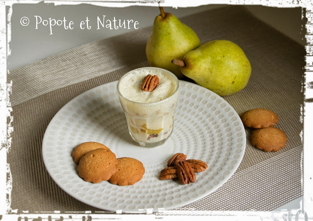 © Popote et Nature - Tiramisu aux poires caramélisées et aux noix de pécan