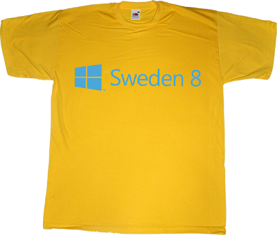 microsoft windows 8 logotype sweden flag t-shirt ephemeral-t-shirts
