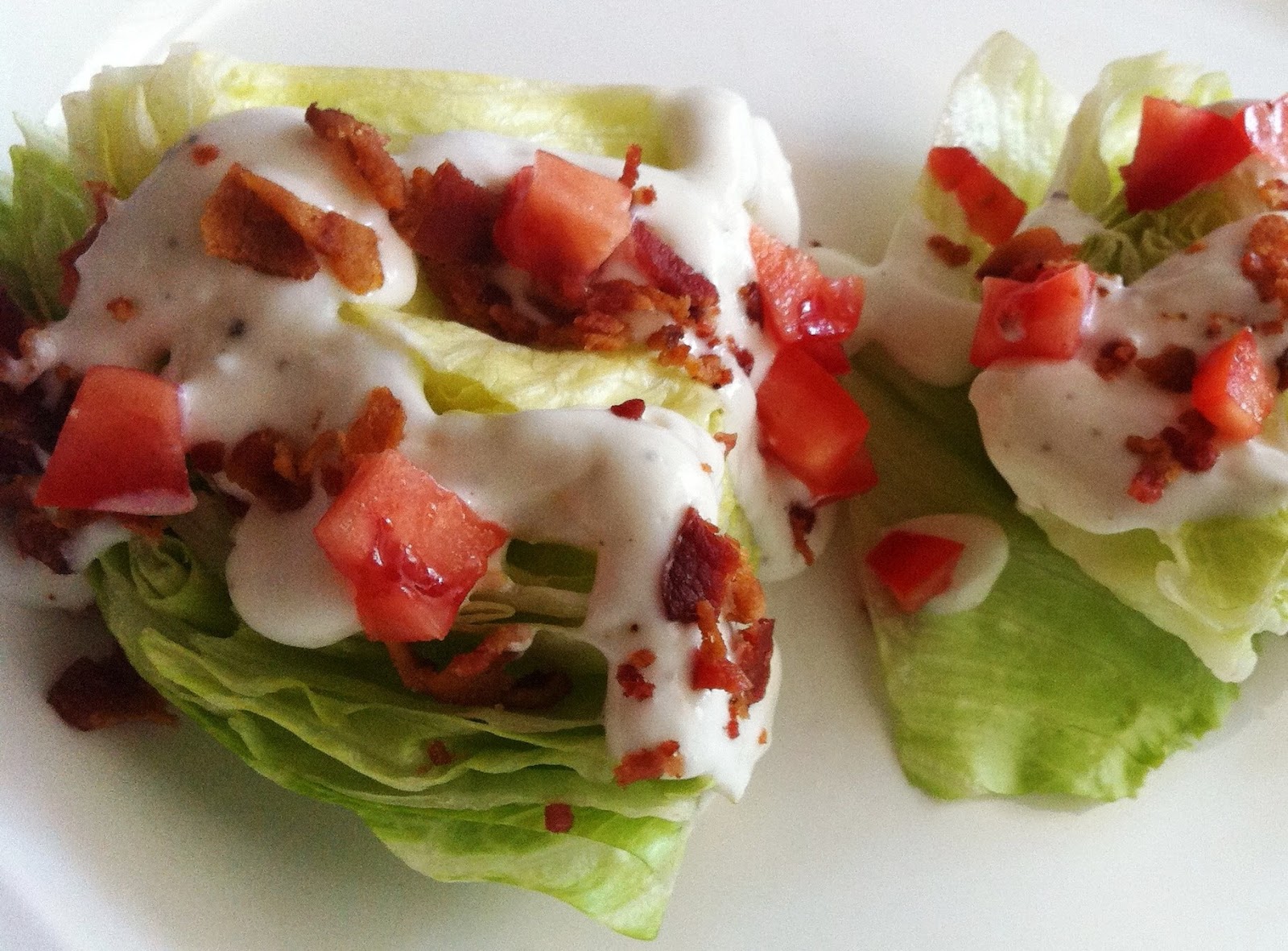 Bite Size Goodness Mini Wedge Salad with Homemade Ranch Dressing
