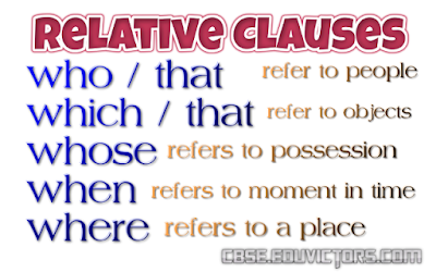 CBSE Class 10 - English Grammar - Relative Clauses and Relative Pronouns(#cbsenotes)(#eduvictors)