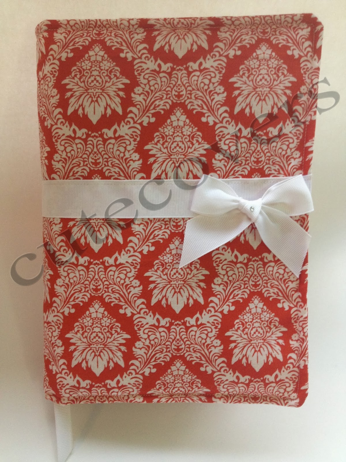Cute Covers Red Damask Cover