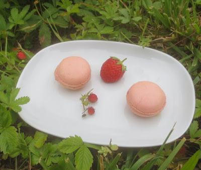 Erdbeer-Macarons mit weißer Erdbeer-Ganache