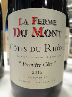 La Ferme Du Mont Première Côte Côtes du Rhône 2015 (88+ pts)