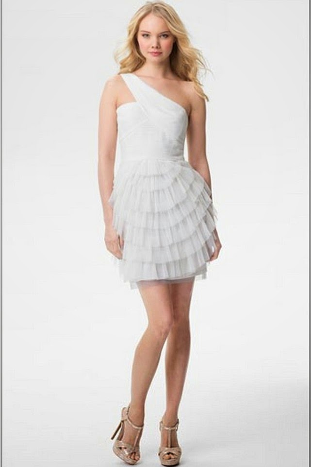 White One Shoulder Short Dress - New 25 Style 2014-2015 | Fashion Full ...