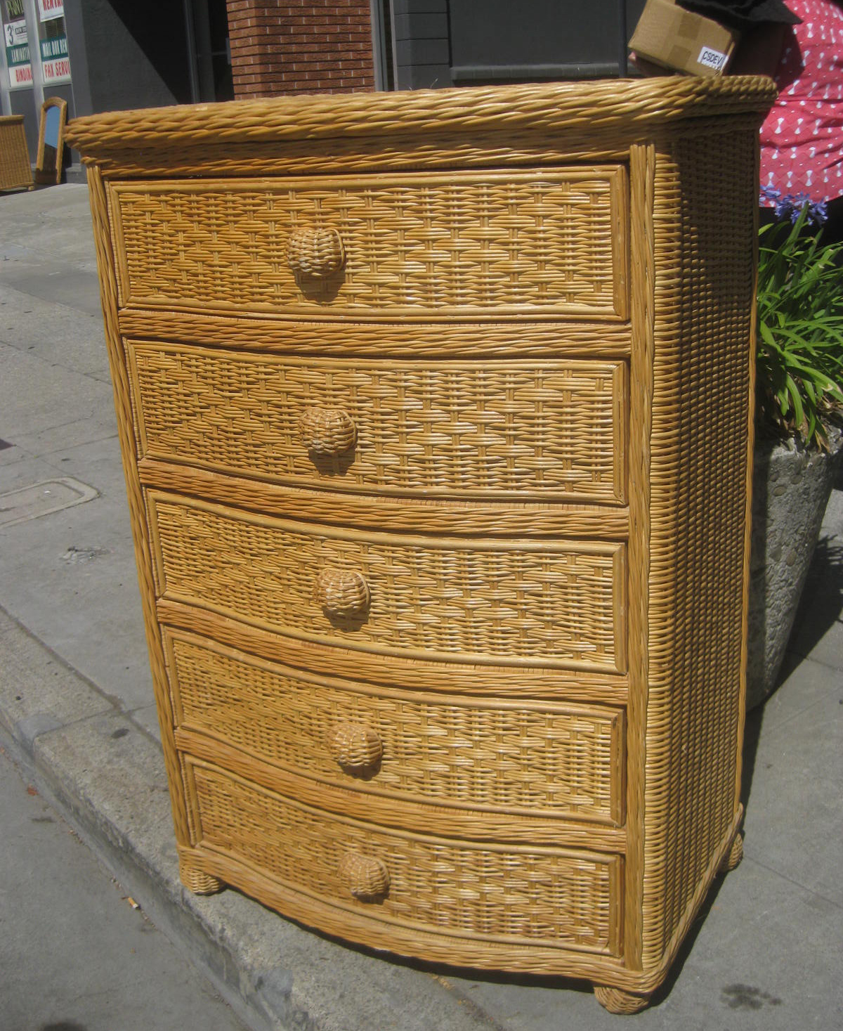 UHURU FURNITURE & COLLECTIBLES SOLD Wicker Dresser 125