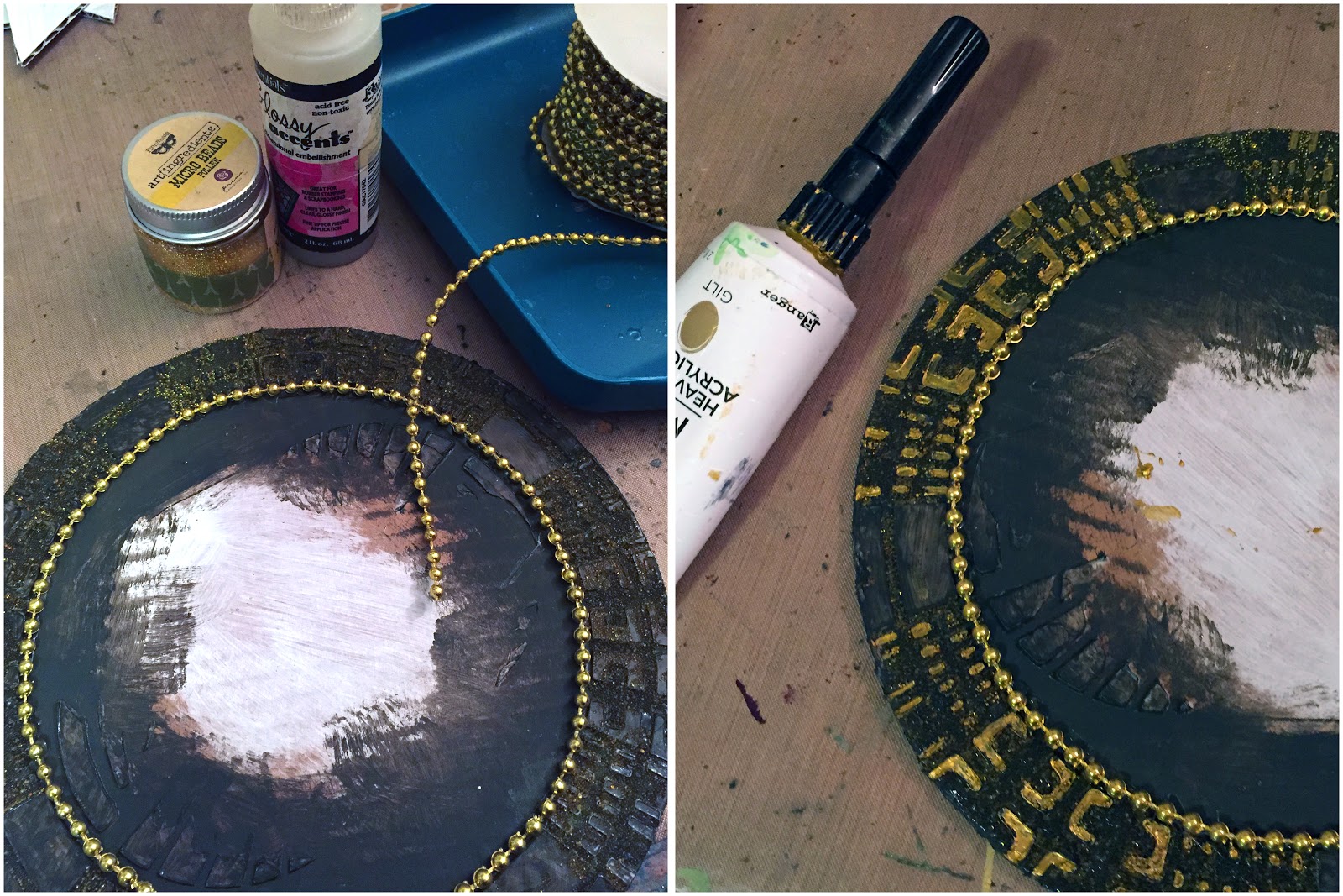 StencilGirl® Talk Gwen's Gems Stenciled Mixed Media Door Signs