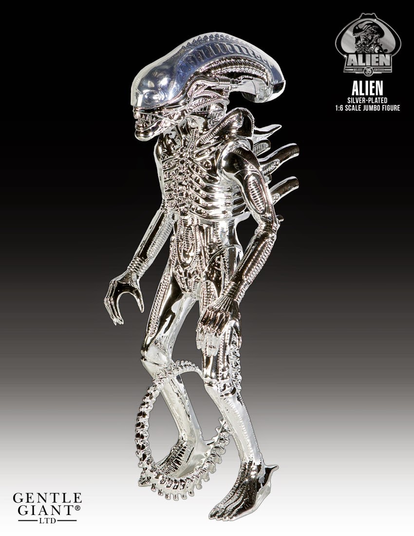35th Anniversary Silver Vac-Metal Alien Vintage Kenner Jumbo Action Figure