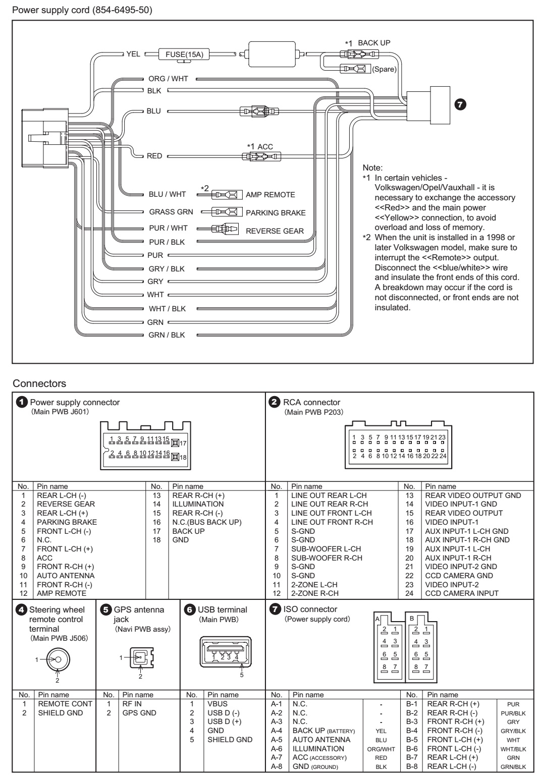 Schematic Diagrams: Clarion NX700, Clarion NX700E - 2-DIN Memory