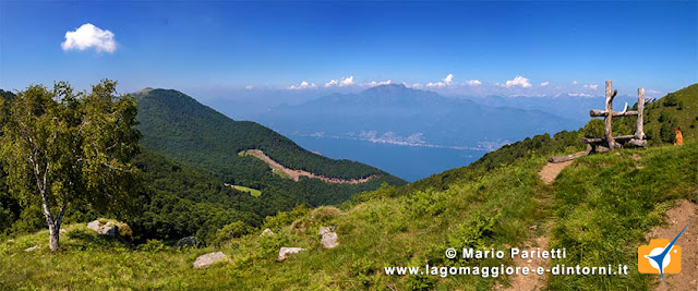 Panorama del lago Maggiore salendo al Gambarogno Panorama del lago Maggiore salendo al Gambarogno