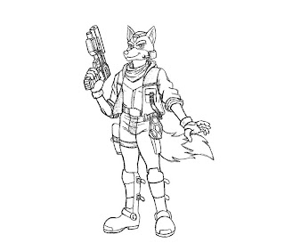 #5 Fox McCloud Coloring Page