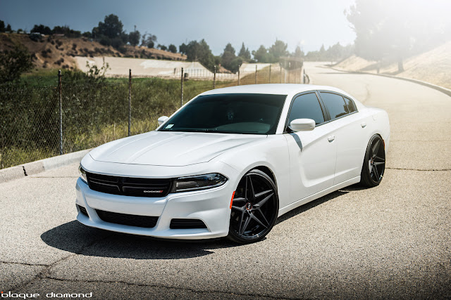 2015 Dodge Charger With 22 Inch BD-8’s in Two Tone Black - Blaque Diamond Wheels