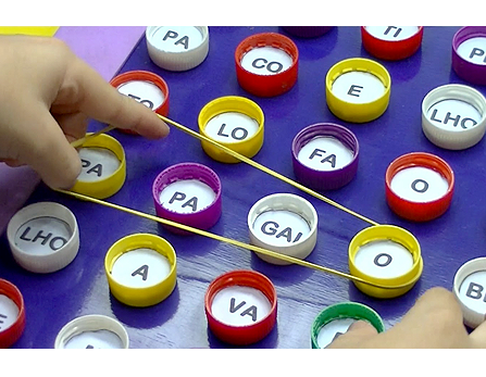 Pra Gente Miúda: Jogos matemáticos feitos com tampinhas pet