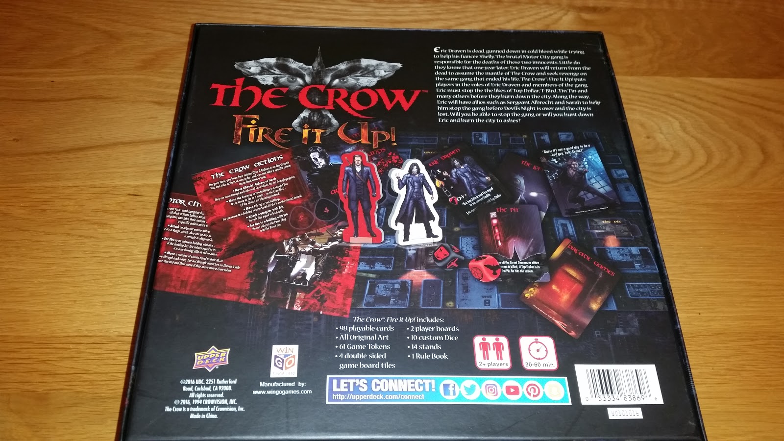 The Crow Fire it up board game unboxing and review from upper deck