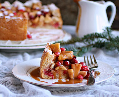 Christmas Pie with Rum Gingerbread Caramel Sauce