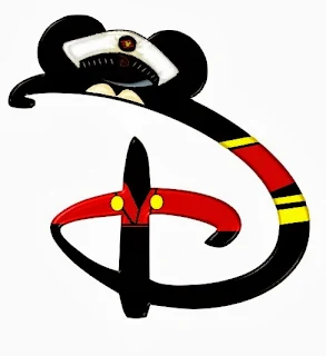 Alfabeto de personajes Disney con letras grandes D Mickey. 