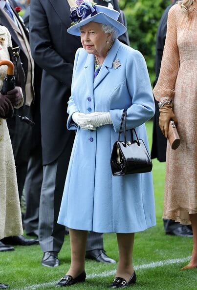 Duchess of Cambridge is wearing a custom Elie Saab dress. Queen Maxima is wearing Natan dress. Princess Eugenie and Zara Tindall