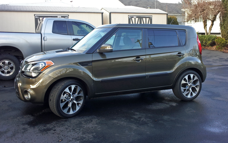 In the driveway 2012 Kia Soul