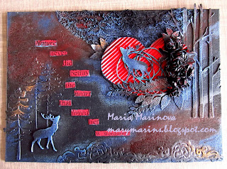 Pure love mixed media canvas by Maria M - marymarins.blogspot.com