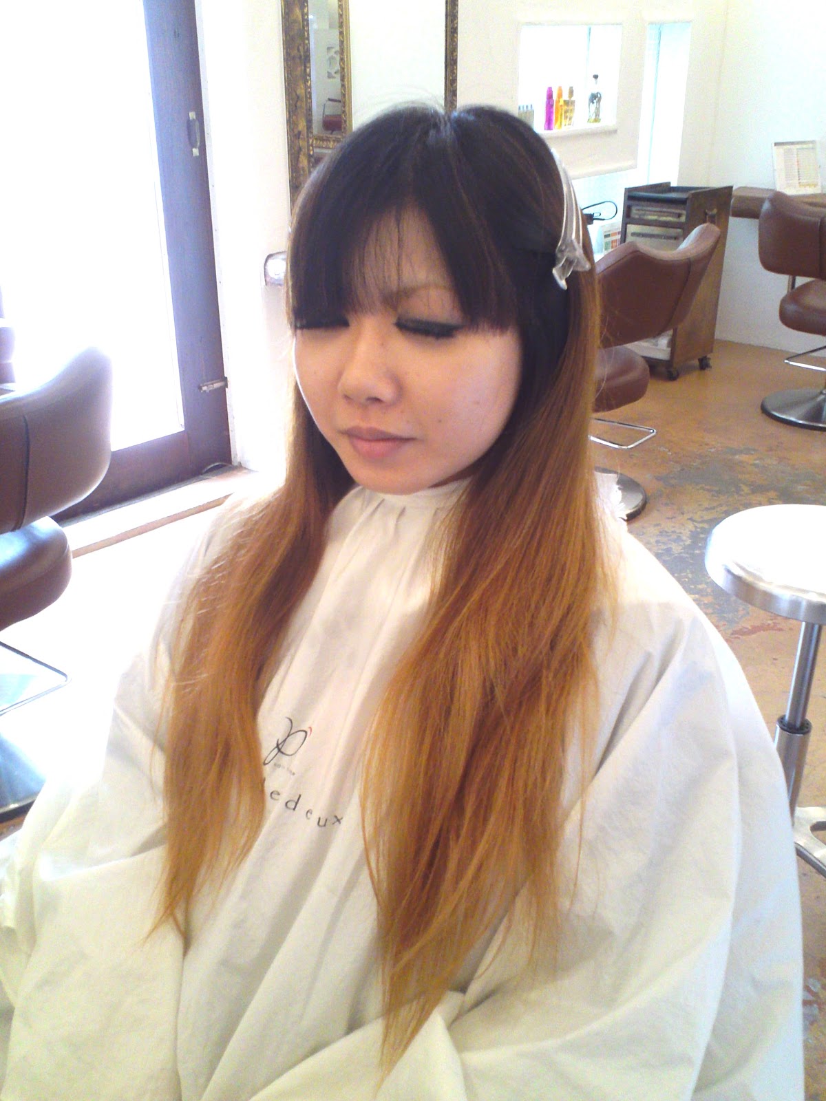 pasdedeux LEQUIOS news 沖縄の美容室 前髪バッサリ→ブリーチ→ダブルカラー→アッシュグレー→巻髪