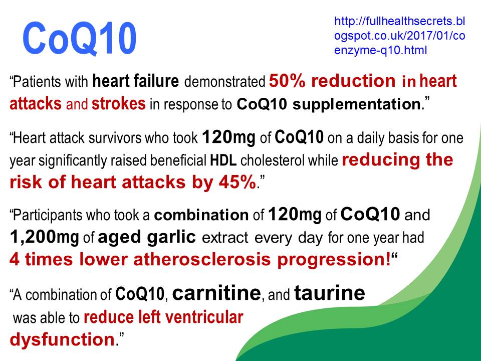 Amazing Health Benefits of Coenzyme Q10 Full Health Secrets